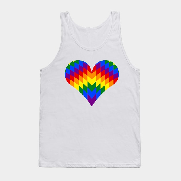 LGBT Heart Tank Top by kallyfactory